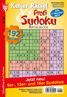 Cover von Kelter Rätsel & Rätselblock Profi Sudoku
